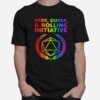 Here Queer Rolling Initiative Dice Lgbt T-Shirt