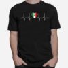 Herzschlag Mexiko Ekg Mexikanische Flagge Stolze Mexikaner T-Shirt