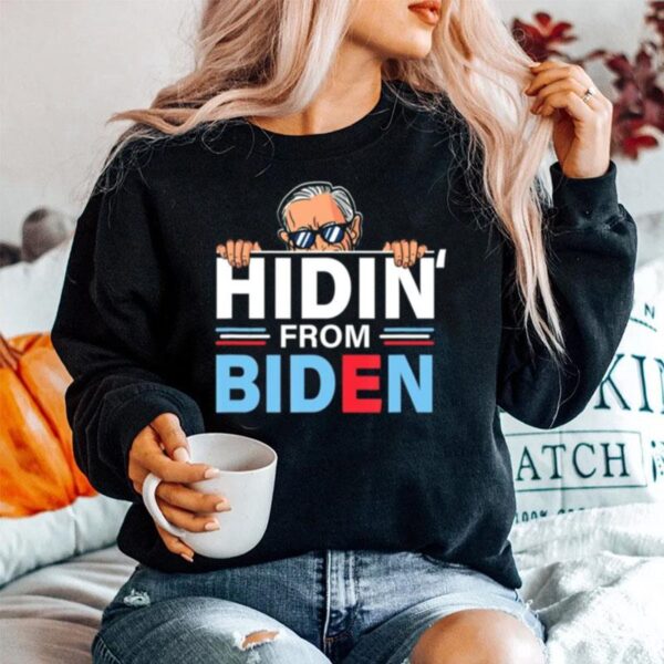 Hidin From Biden Funny Anti Joe Biden Hiding Political Sweater