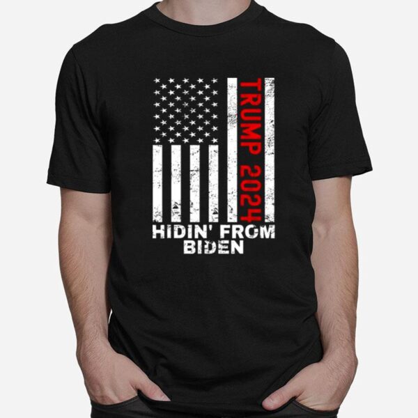 Hidin From Biden Trump 2024 Flag Anti Joe Biden Classic T-Shirt