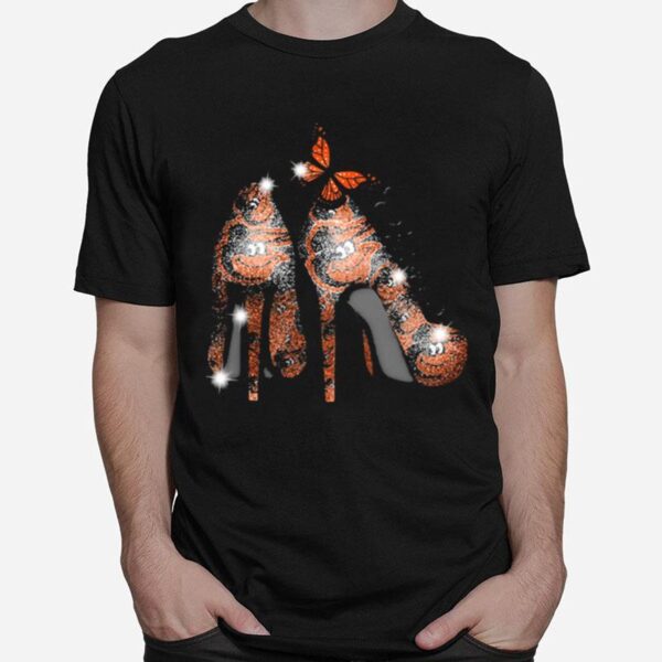 High Heels Butterfly Baltimore Orioles Diamond T-Shirt