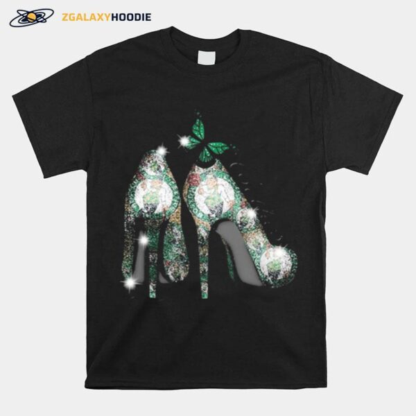 High Heels Butterfly Boston Celtics Diamond T-Shirt