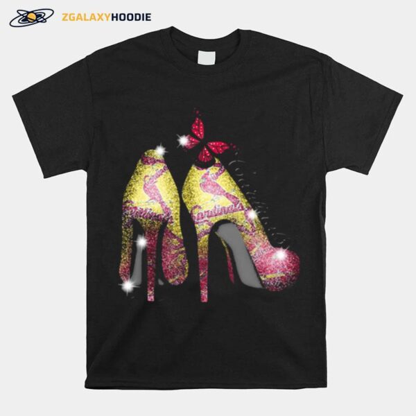 High Heels Butterfly St. Louis Cardinals Diamond T-Shirt