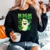 High Spirits Halloween Ghost Weed Sweater