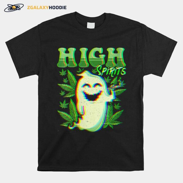 High Spirits Halloween Ghost Weed T-Shirt