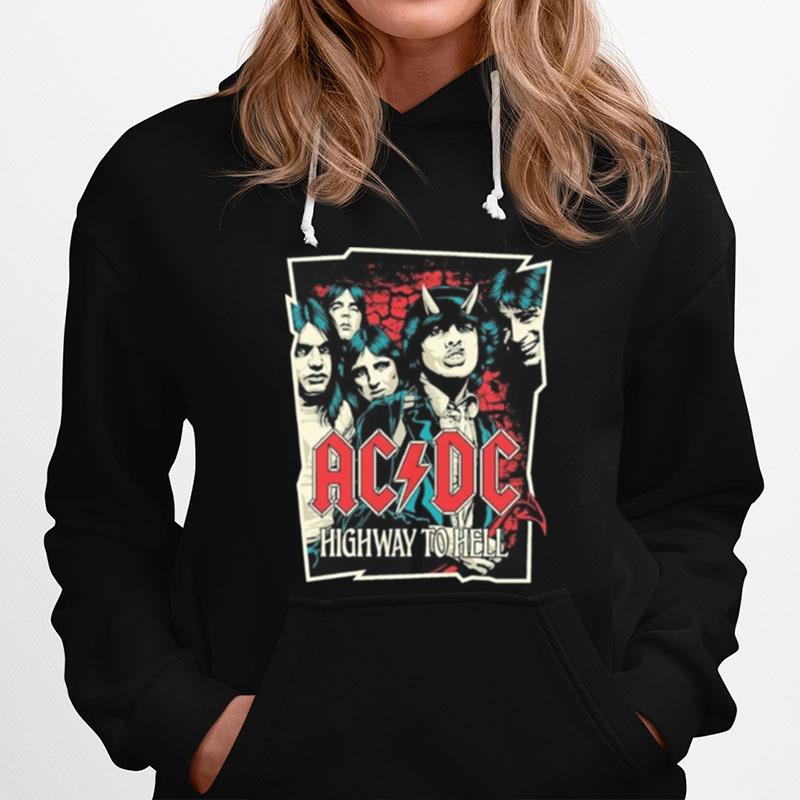 Highway To Hell Acdc Music Band Retro Hoodie