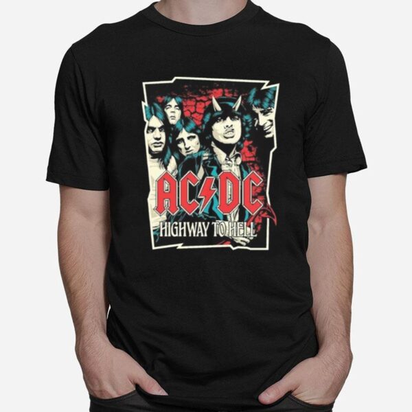 Highway To Hell Acdc Music Band Retro T-Shirt