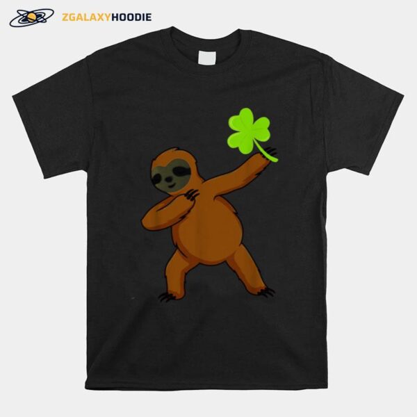 Irish Leprechaun Dabbing Sloth St Patricks Day Green T-Shirt