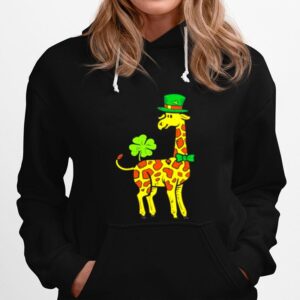Irish Leprechaun Giraffe Shamrock St Patrick Day Animal Hoodie