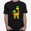 Irish Leprechaun Giraffe Shamrock St Patrick Day Animal T-Shirt