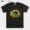 Irish Rainbow Leprechaun Hat Lucky Raccoon St. Patricks Day T-Shirt