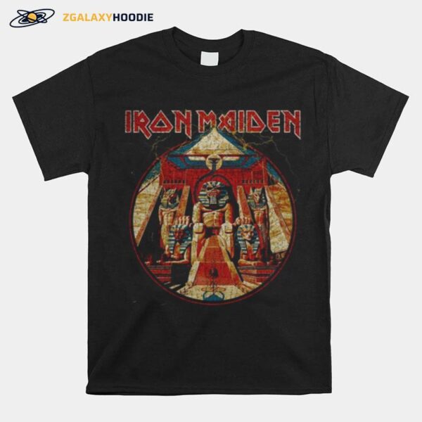 Iron Maiden Powerslave Lightning Circle T-Shirt