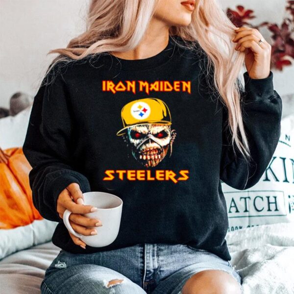 Iron Maiden Wear Hat Logo Steelers Football Sweater