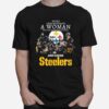 Never Underestimate A Woman Who Understands Football And Loves Pittsburgh Steelers T-Shirt