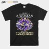 Never Underestimate A Woman Who Understands Football And Loves Ravens Football T-Shirt