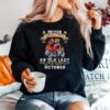 Never Underestimate An Old Lady Who Loves Motorcycle And Was Born In October Sweater