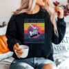 Never Underestimate An Old Man Who Loves Snowboarding Vintage Retro Sweater