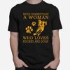 Never Underestimate An Old Woman Who Loves Hockey And Dogs T-Shirt