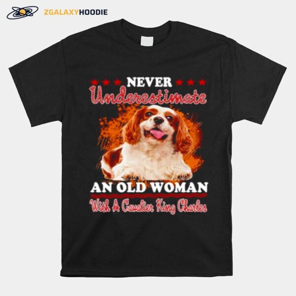 Never Underestimate An Old Woman With A Cavalier King Charles T-Shirt