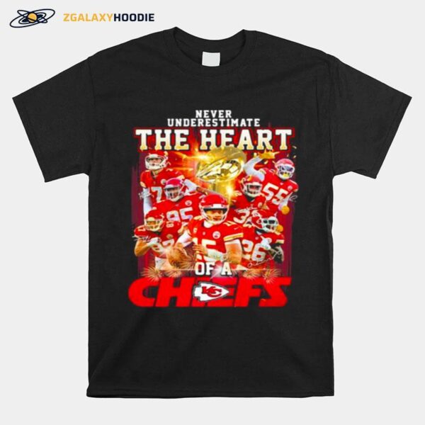 Never Underestimate The Heart Chiefs Football T-Shirt