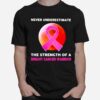 Never Underestimate The Strength Of A Breast Cancer Warrior Blood Moon T-Shirt