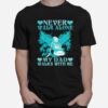 Never Walk Alone My Dad Walks With Me Angel Wing T-Shirt