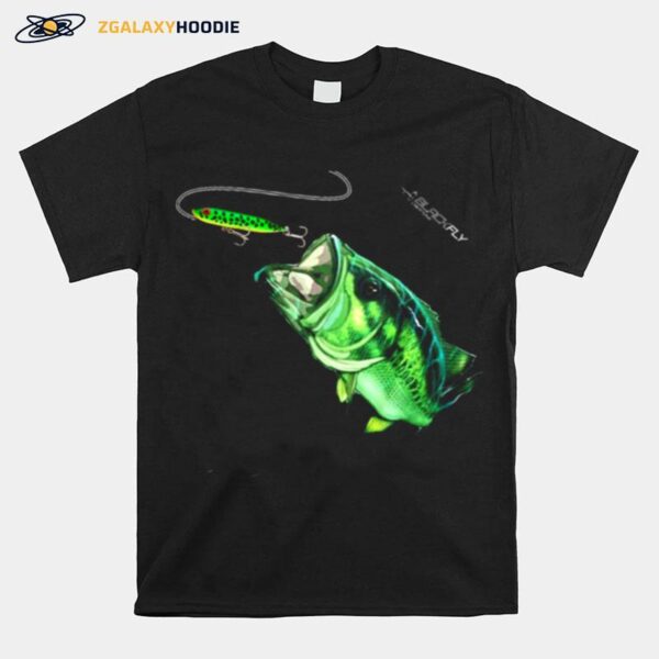 New Bass Fishing With Topwater Spook By Black Fly T-Shirt