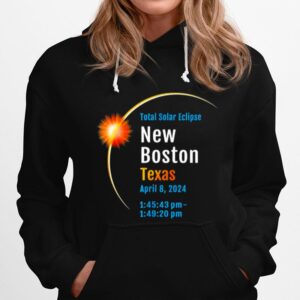 New Boston Texas Total Solar Eclipse 2024 Hoodie