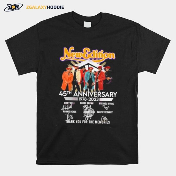 New Edition 45Th Anniversary 1978 %E2%80%93 2023 Thank You For The Memories T-Shirt