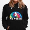 New Jersey Rainbow Tie Dye Nj New Jersey Vibes Hoodie