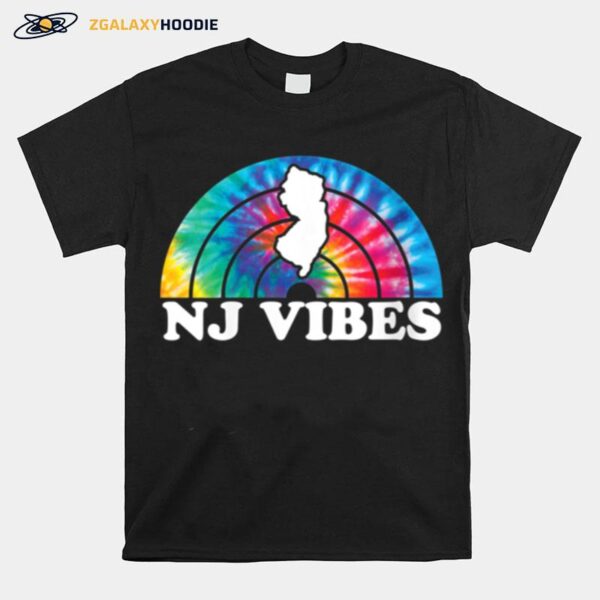 New Jersey Rainbow Tie Dye Nj New Jersey Vibes T-Shirt