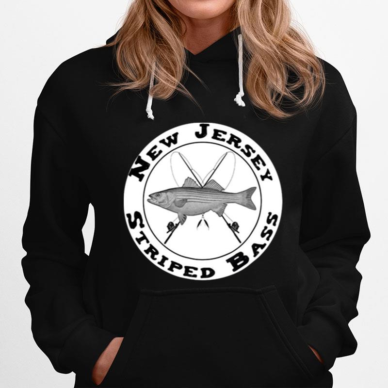 New Jersey Striped Bass Fishing Novelty Hoodie