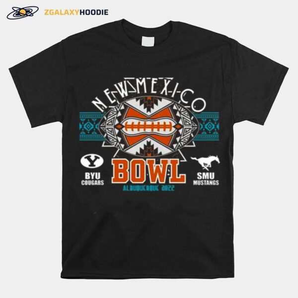 New Mexico Bowl Matchup 2022 Byu Cougars Vs Smu Mustangs T-Shirt