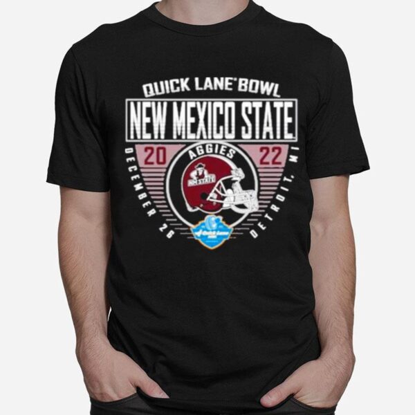 New Mexico State Aggies Helmet 2022 Quick Lane Bowl T-Shirt