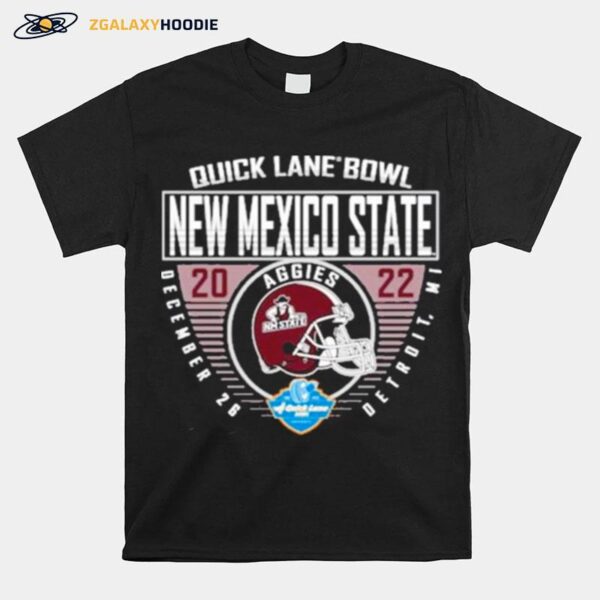 New Mexico State Aggies Helmet 2022 Quick Lane Bowl T-Shirt