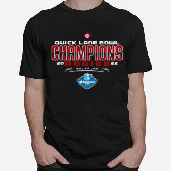 New Mexico State Ncaa 2022 Quick Lane Bowl Champions T-Shirt