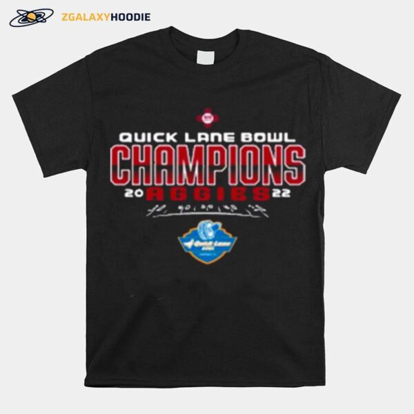 New Mexico State Ncaa 2022 Quick Lane Bowl Champions T-Shirt