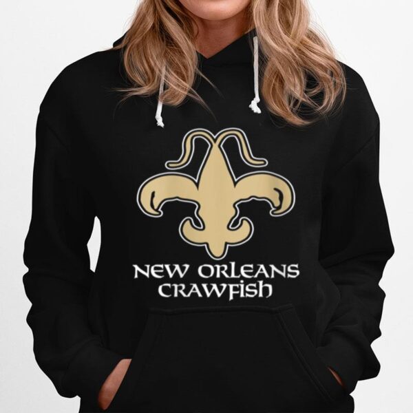 New Orleans Crawfish Boil Fleur De Lis Crawdaddy Crayfish Hoodie