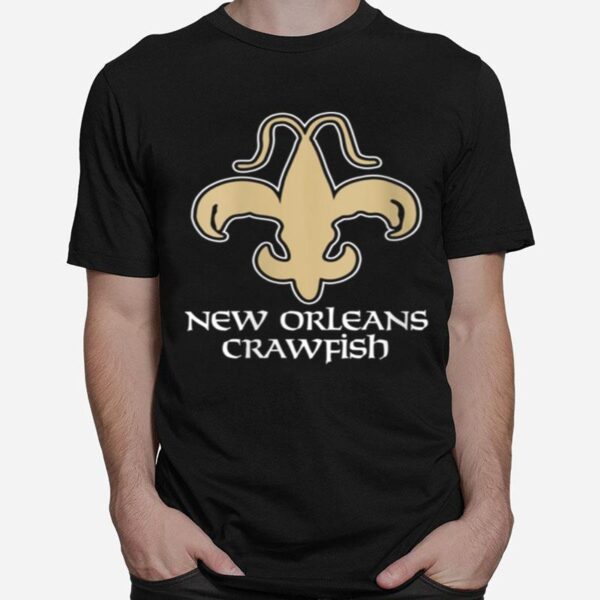 New Orleans Crawfish Boil Fleur De Lis Crawdaddy Crayfish T-Shirt