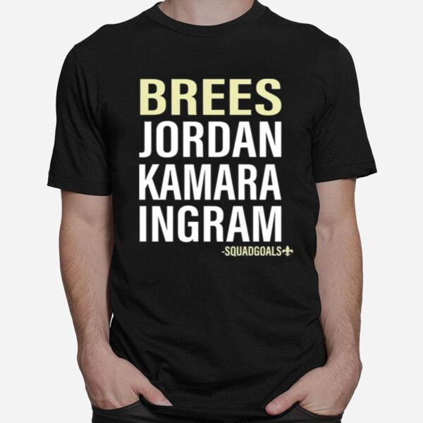 New Orleans Saints Brees Jordan Kamara Ingram T-Shirt