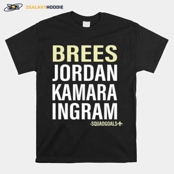 New Orleans Saints Brees Jordan Kamara Ingram T-Shirt