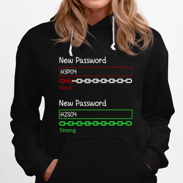 New Password H3Po4 Weak New Password H2So4 Strong Hoodie