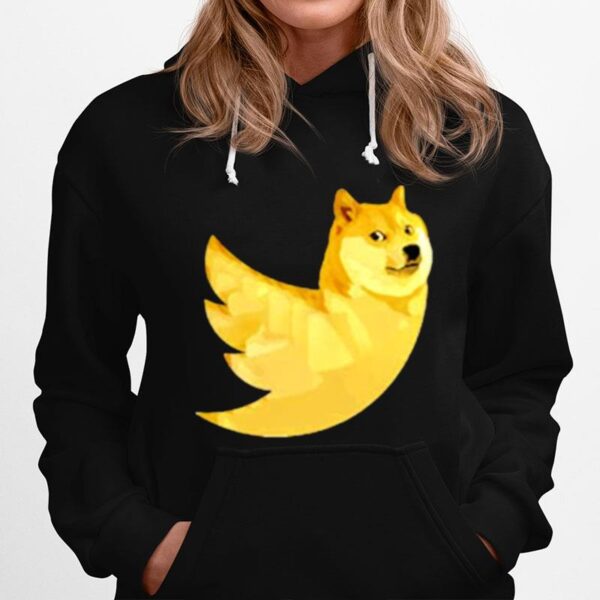 New Twitter Logo Dogecoin Elonmusk Hoodie