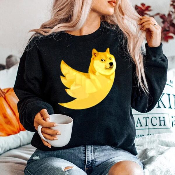 New Twitter Logo Dogecoin Elonmusk Sweater