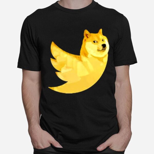 New Twitter Logo Dogecoin Elonmusk T-Shirt