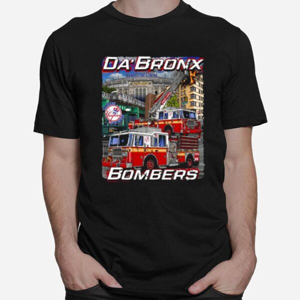 New York City Da Bronx Bombers Yankee Navy Fire T-Shirt