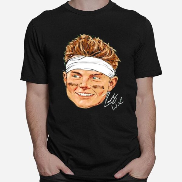 New York Football Zach Wilson Portrait Signature T-Shirt