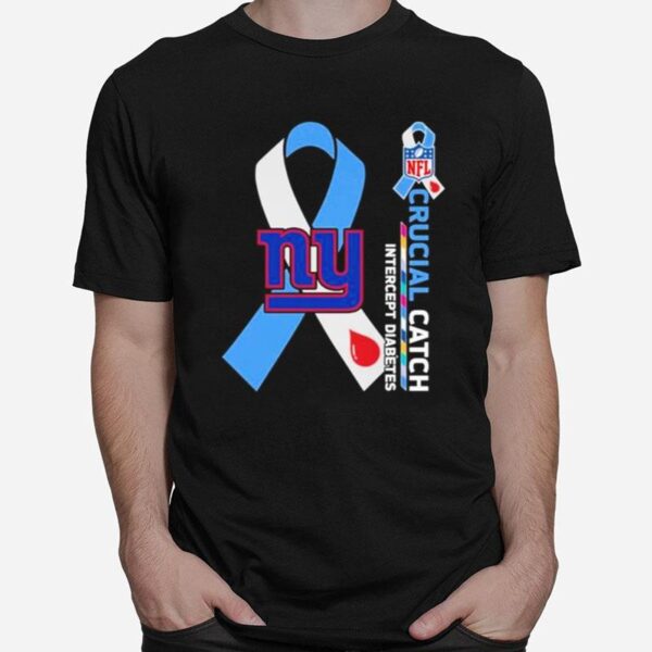 New York Giants Crucial Catch Intercept Diabetes 2023 T-Shirt