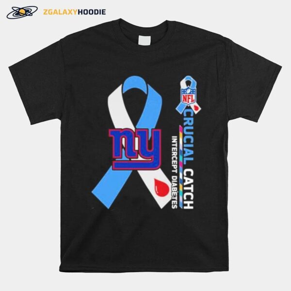 New York Giants Crucial Catch Intercept Diabetes 2023 T-Shirt