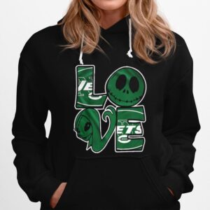 New York Jets Jack Skellington And Sally Love Hoodie